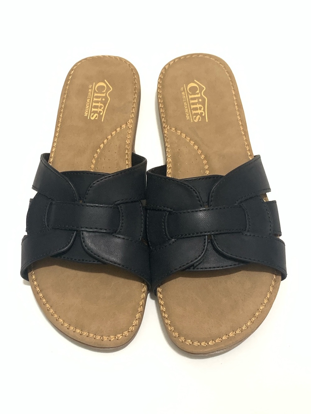 Cliffs by WHITE MOUNTAIN Black Slip-On Sandals